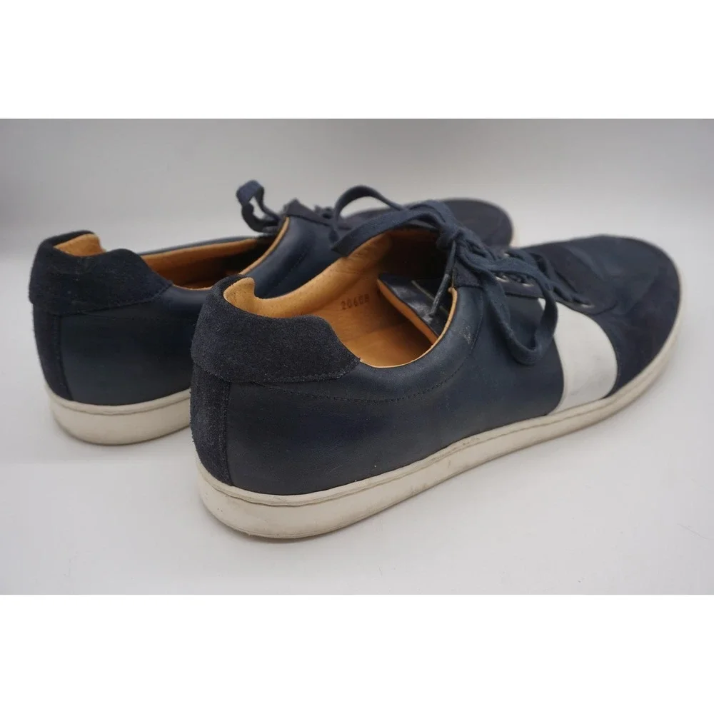 Magnanni Austin Low Top Sneakers Blue Leather Lace Up Casual Men's Size 11